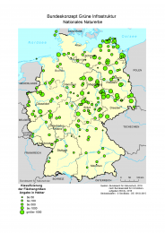 Karte Bundeskonzept Grüne Infrastruktur - Nationales Naturerbe
