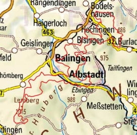 Abgrenzung der Landschaft "Albvorberge des Südwestlichen Albvorlandes" (10003)
