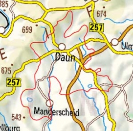 Abgrenzung der Landschaft "Südliche Vulkaneifel" (27003)