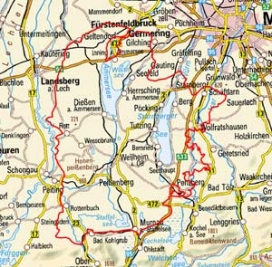 Abgrenzung der Landschaft "Ammer-Loisach-Hügelland mit Oberlauf der Isar" (3700)
