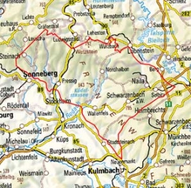 Abgrenzung der Landschaft "Frankenwald" (39202)