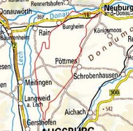 Abgrenzung der Landschaft "Aindlinger Terrassentreppe" (4800)