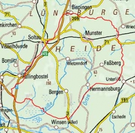 Abgrenzung der Landschaft "Südheide" (64101)