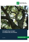 Cover of discussion paper Strengthening Synergies for Biodiversity an ancient oaknd Climate with 