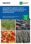 Cover von BfN-Schriften 747; Titelbild: Oben links: Zweige und Blätter des Gummi arabicum-Baumes Senegalia senegal (D. Bastia-nelli, iNaturalist); Oben rechts: Erfrischungsgetränke im Kühlregal (Igorovsyannykov, Pixabay); Unten links: Gummibärchen (Pixabay); Unten rechts: Blüten von Candelilla Euphorbia antisyphilitica am Candelilla-Strauch. (Gary Nored, Flickr)