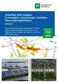 Cover von BfN-Schriften 712; Titelbild: oben: Ergebnis einer Potenzialstudie (Bosch & Partner GmbH); unten links: Bau einer schwimmenden PV-Anlage (© Paul-Langrock.de, BayWa r.e.); unten rechts: Agri-PV über Beerenobst (Bosch & Partner GmbH)