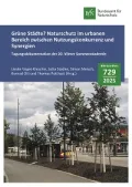Cover von BfN-Schriften 729; Titelbild: Blick auf den Europaplatz in Tübingen, Herbst 2023: Im Zuge des Umbaus wurden ca. 170 Bäume gepflanzt. Die Baumarten (z.B. Hopfenbuchen) sind an das städtische Klima angepasst und sollen auch zunehmender Trockenheit und Hitze standhalten (Foto: Charlotte Müller)