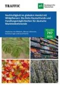 Cover von BfN-Schriften 747; Titelbild: Oben links: Zweige und Blätter des Gummi arabicum-Baumes Senegalia senegal (D. Bastia-nelli, iNaturalist); Oben rechts: Erfrischungsgetränke im Kühlregal (Igorovsyannykov, Pixabay); Unten links: Gummibärchen (Pixabay); Unten rechts: Blüten von Candelilla Euphorbia antisyphilitica am Candelilla-Strauch. (Gary Nored, Flickr)