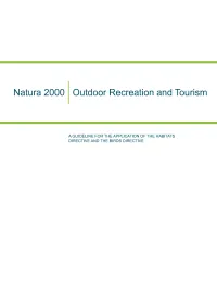 Cover Outdoor Recreation and Tourism a guideline for the application of the Habitats Directive and the Birds Directive