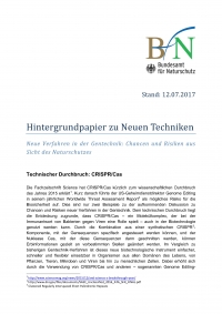 Cover Hintergrundpapier zu Neuen Techniken Neue Verfahren in der Gentechnik: Chancen und Risiken aus Sicht des Naturschutzes