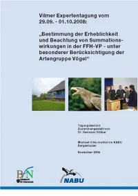 Deckblatt der Vilmer Expertentagung 2008