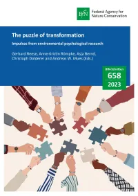 Cover von BfN-Schriften 658