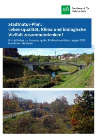 Cover Stadtnatur-Plan: Lebensqualität, Klima und biologische Vielfalt zusammendenken!