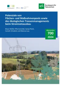 Cover von BfN-Schriften 700; Titelbild: Freileitungstrasse in der freien Landschaft (Bosch & Partner)