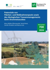 Cover von BfN-Schriften 700; Titelbild: Freileitungstrasse in der freien Landschaft (Bosch & Partner)
