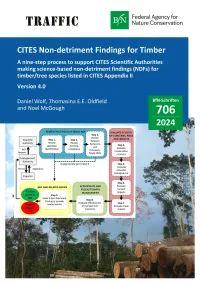 Cover von BfN-Schriften 706; Titelbild: Forest concession in tropical South America (© D. Wolf) and Nine-Step Pathway for Making Non-Detriment Findings for Timber/Tree Species Listed in CITES Appendix II.