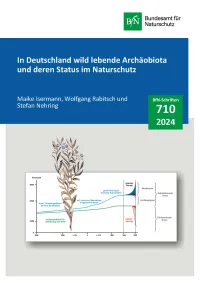 Cover von BfN-Schriften 710; Titelbild: Graphische Darstellung zur vermutlichen Entwicklung der Anzahl etablierter Arten bei Farn- und Blü-tenpflanzen in Deutschland in den letzten 4000 Jahren (verändert und ergänzt nach Korneck et al. 1998) und stellvertretend für die Gruppe der Archäobiota das im 17. Jahrhundert in die florale Deckenmalerei der Bücholder Kirche integrierte Acker-Vergissmeinnicht (Myosotis arvensis) (weitere Erläuterungen siehe Textteil und Anhang) (Graphik: © BfN; Foto: © S. Nehring)
