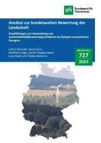 Cover von BfN-Schriften 727; Titelbild: Landschaften in Deutschland unter dem Einfluss erneuerbarer Energien (A. Zürn)