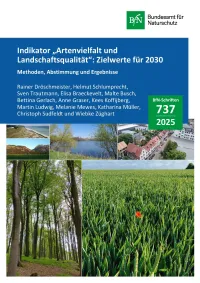 Cover von BfN-Schriften 737; Titelbild: Agrarland, Wälder, Siedlungen, Binnengewässer, Küsten und Meere sowie Alpen – die wichtigsten Nutzungs- und Landschaftstypen Deutschlands umfasst der Indikator „Artenvielfalt und Landschaftsqualität“, die Darstellung entspricht ihrer aktuellen Flächenausdehnung in Deutschland (R. Dröschmeister)