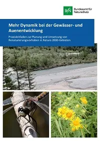 Cover Fachbroschüre DynAu; Titelbilder: Obere Isar – Bildautor Mathias Scholz/UFZ, Leucorrhinia pectoralis (Große Moosjungfer) – Bildautorin Angela Berlin/Institut biota, Inula britannica (Wiesen Alant) – Bildautorin Doreen Kasper/Institut biota