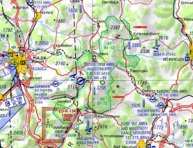 Gebietsdarstellung ID 041 Rhön ICAO 2022