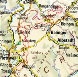 Abgrenzung der Landschaft "Stufenrand des Südwestlichen Albvorlandes" (10002) Abgrenzung der Landschaft "Stufenrand des Südwestlichen Albvorlandes" (10002)