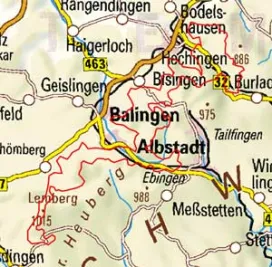 Abgrenzung der Landschaft "Albvorberge des Südwestlichen Albvorlandes" (10003)