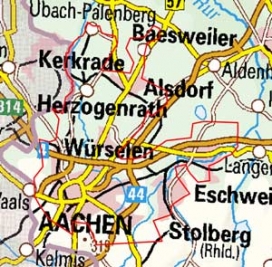 Abgrenzung der Landschaft "Aachen" (101)