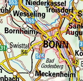 Abgrenzung der Landschaft "Bonn" (102)
