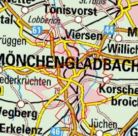 Abgrenzung der Landschaft "Mönchengladbach" (104) Abgrenzung der Landschaft "Mönchengladbach" (104)