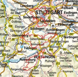Abgrenzung der Landschaft "Rammert südlicher Schönbuch und Glemswald" (10401) Abgrenzung der Landschaft "Rammert südlicher Schönbuch und Glemswald" (10401)