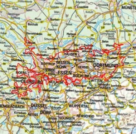 Abgrenzung der Landschaft "Ruhrgebiet" (105) Abgrenzung der Landschaft "Ruhrgebiet" (105)