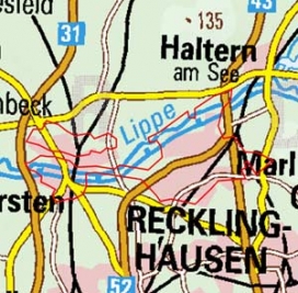 Abgrenzung der Landschaft "Marl-Dorsten" (106) Abgrenzung der Landschaft "Marl-Dorsten" (106)