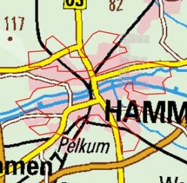 Abgrenzung der Landschaft "Hamm" (107) Abgrenzung der Landschaft "Hamm" (107)