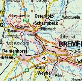 Abgrenzung der Landschaft "Bremen" (110) Abgrenzung der Landschaft "Bremen" (110)
