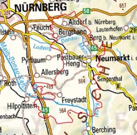 Abgrenzung der Landschaft "Vorland der Mittelfränkischen Frankenalb" (11100) Abgrenzung der Landschaft "Vorland der Mittelfränkischen Frankenalb" (11100)