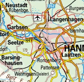 Abgrenzung der Landschaft "Hannover" (114) Abgrenzung der Landschaft "Hannover" (114)
