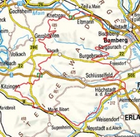 Abgrenzung der Landschaft "Steigerwald" (11500) Abgrenzung der Landschaft "Steigerwald" (11500)