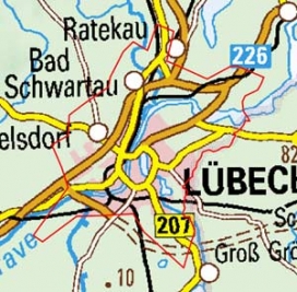 Abgrenzung der Landschaft "Lübeck" (116) Abgrenzung der Landschaft "Lübeck" (116)