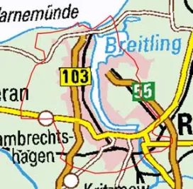 Abgrenzung der Landschaft "Rostock" (119)