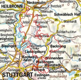 Abgrenzung der Landschaft "Östliches Neckarbecken" (12301) Abgrenzung der Landschaft "Östliches Neckarbecken" (12301)