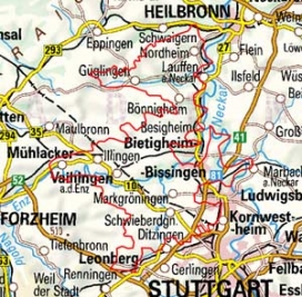 Abgrenzung der Landschaft "Korngäu des südlichen Neckarbeckens Südliches Strombergvorland Zabergäu" (12302) Abgrenzung der Landschaft "Korngäu des südlichen Neckarbeckens Südliches Strombergvorland Zabergäu" (12302)