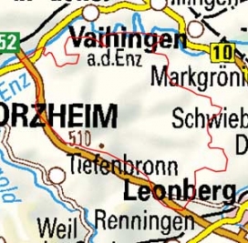 Abgrenzung der Landschaft "Östlicher Hagenschieß und Enz-Grenzbach-Heckengäu" (12303) Abgrenzung der Landschaft "Östlicher Hagenschieß und Enz-Grenzbach-Heckengäu" (12303)