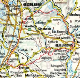 Abgrenzung der Landschaft "Nördlicher Kraichgau" (12501)