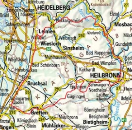 Abgrenzung der Landschaft "Nördlicher Kraichgau" (12501) Abgrenzung der Landschaft "Nördlicher Kraichgau" (12501)