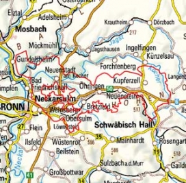 Abgrenzung der Landschaft "Westliche Hohenloher-Haller Ebene" (12702) Abgrenzung der Landschaft "Westliche Hohenloher-Haller Ebene" (12702)