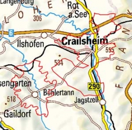 Abgrenzung der Landschaft "Nordrand-Buchten der Schwäbisch-Fränkischen Waldberge" (12704)