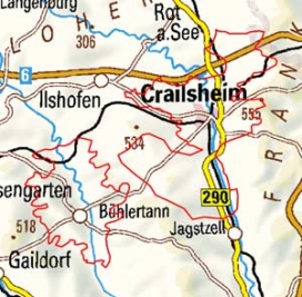 Abgrenzung der Landschaft "Nordrand-Buchten der Schwäbisch-Fränkischen Waldberge" (12704) Abgrenzung der Landschaft "Nordrand-Buchten der Schwäbisch-Fränkischen Waldberge" (12704)