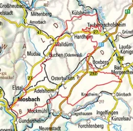 Abgrenzung der Landschaft "Bauland" (12801)