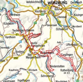 Abgrenzung der Landschaft "Taubergrund Oberes Taubertal" (12903)
